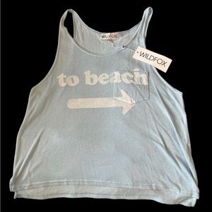 Medium wild fox knit tank new with tags